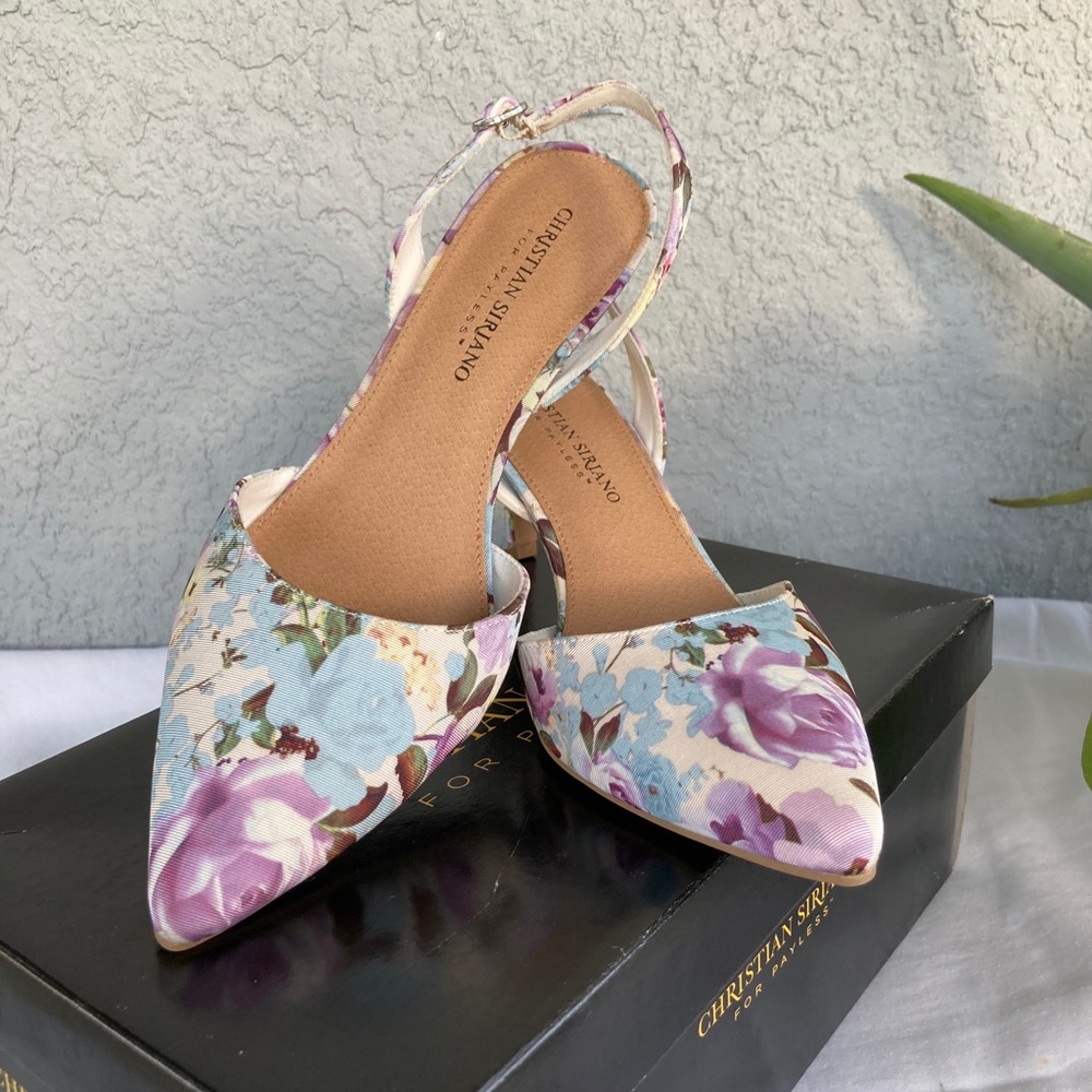 Christian Siriano Floral Heels